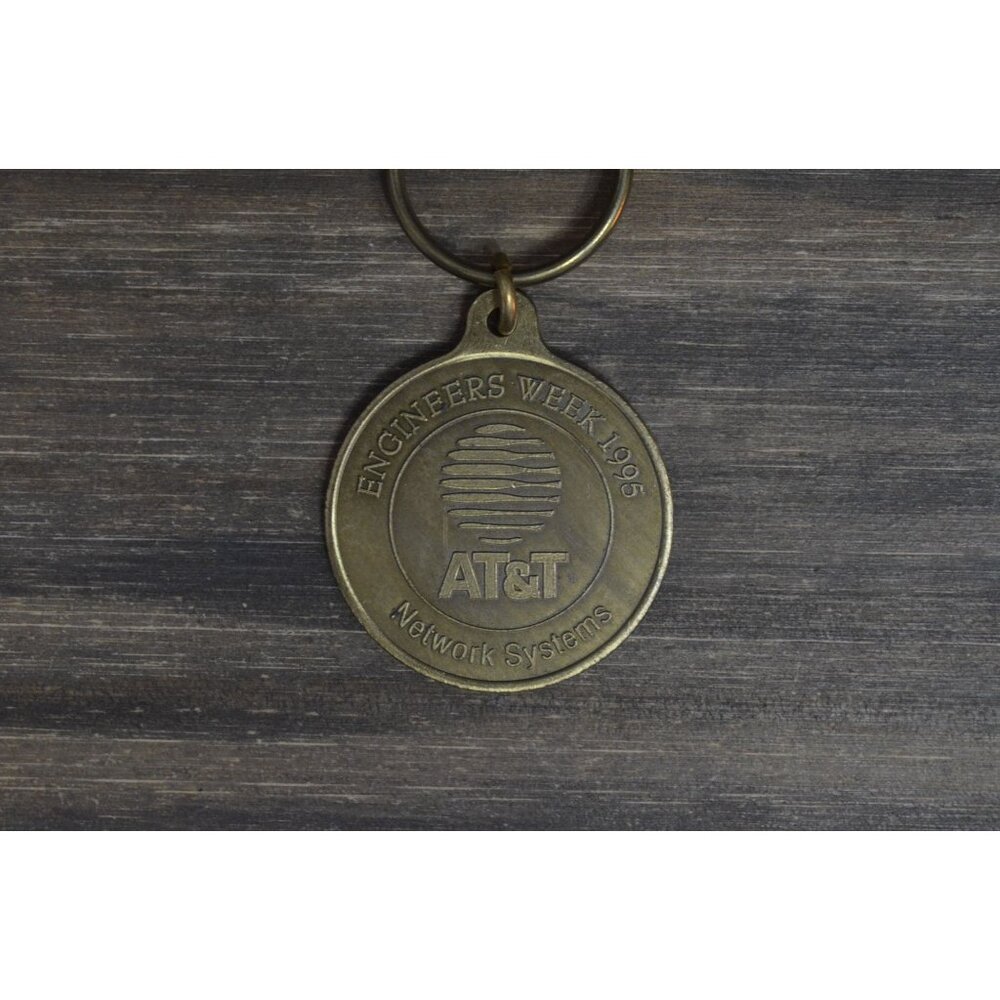 AT&T Engineers Week Key Tag Ring 1995 Network Systems Reality - Picture 2 of 4